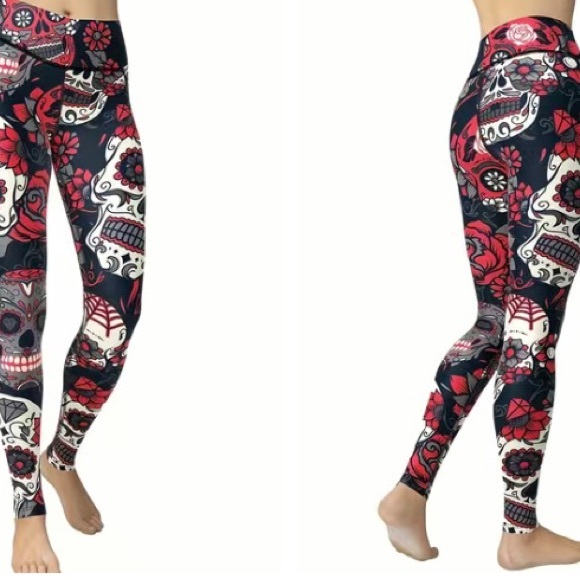 New Skull Leggings Yoga Pants - Picture 4 of 4